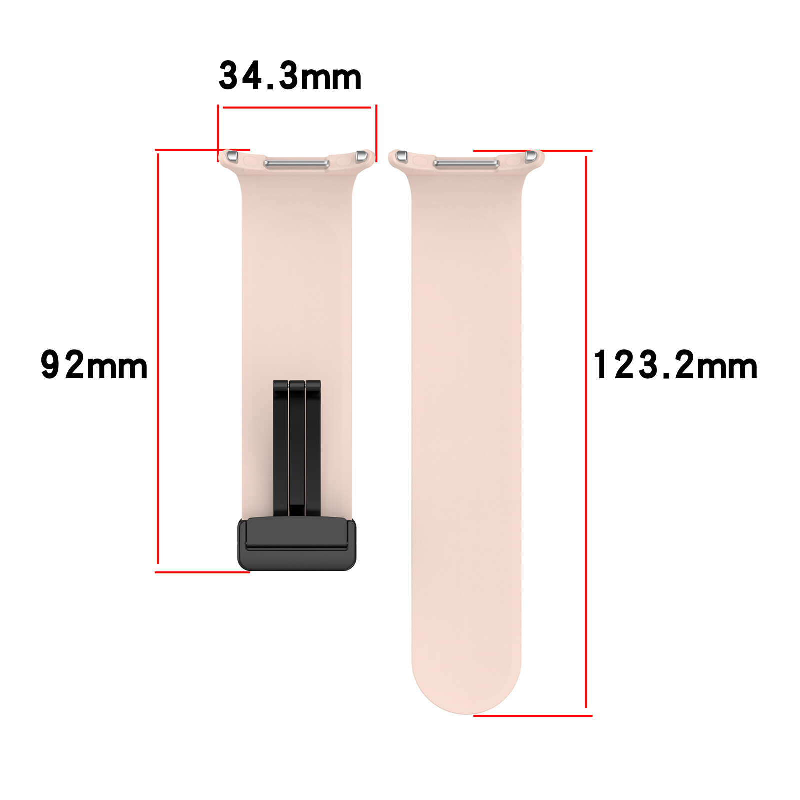 Magnetic Buckle Strap For Samsung Galaxy Watch 7 Ultra 47mm Silicone Sport Band