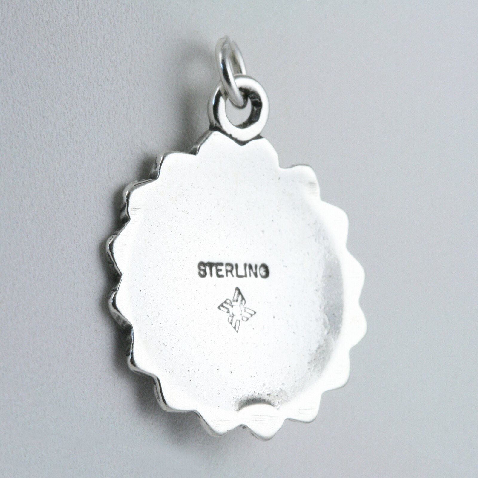 Native American Indian Sun Face 925 Solid Sterling Silver Charm Pendant Sunface