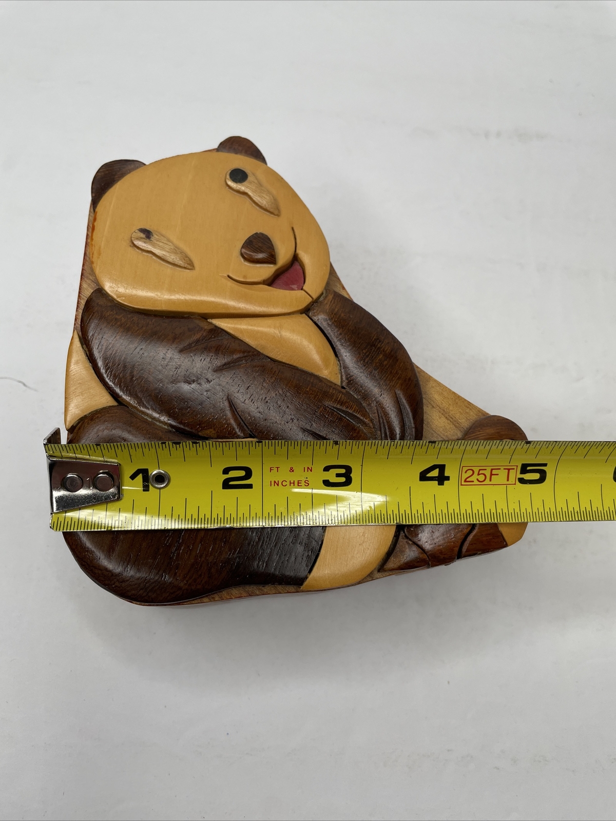 Handcrafted Wooden Animal Shape Secret Jewelry Puzzle Box – Panda A5