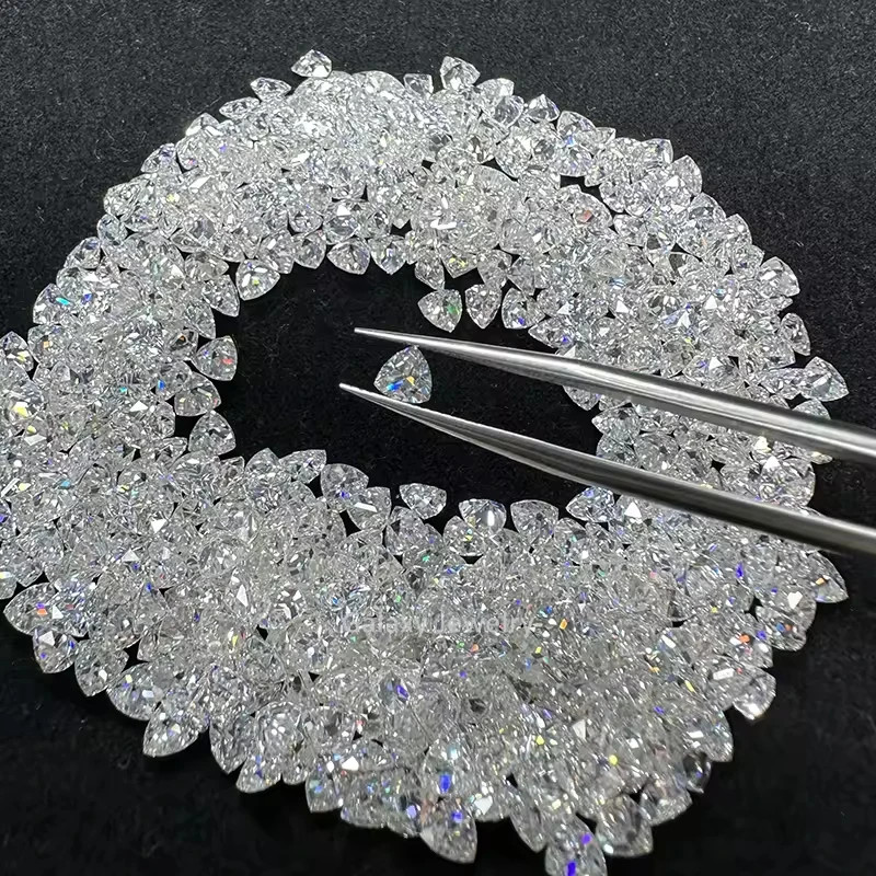 0.5-10ct Trillion Cut Multiple Color Option Moissanite Loose D Color VVS1 GRA