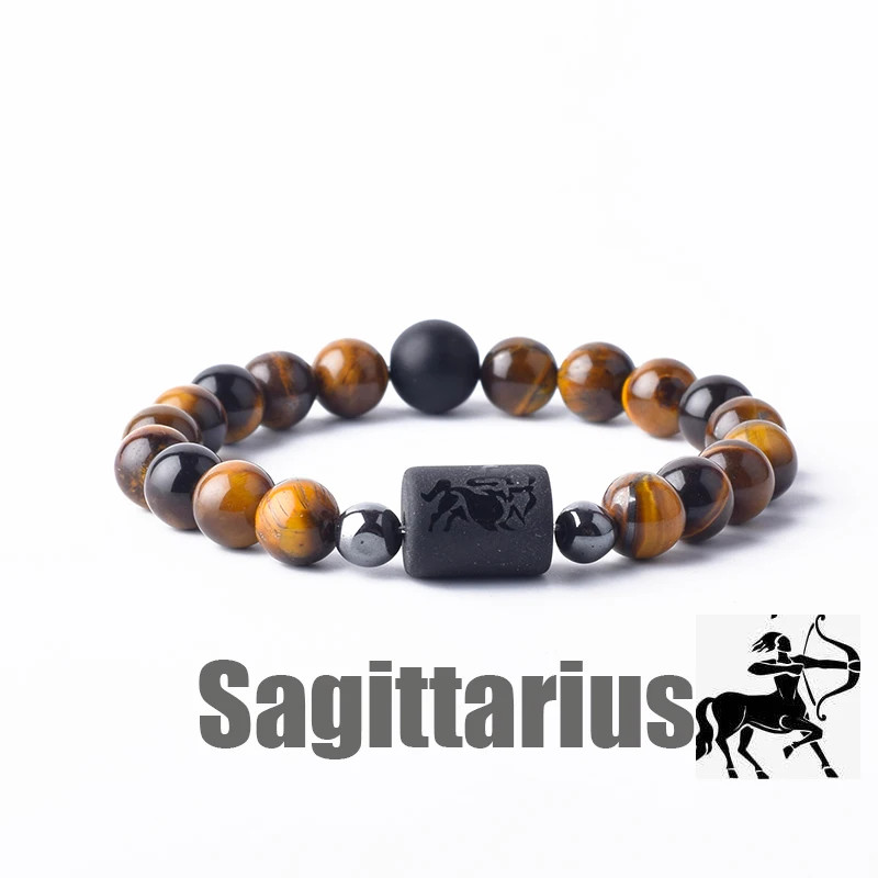 Zodiac Sign Bracelet 12 Constellation Gemini Virgo Libra Friendship Men Jewelry