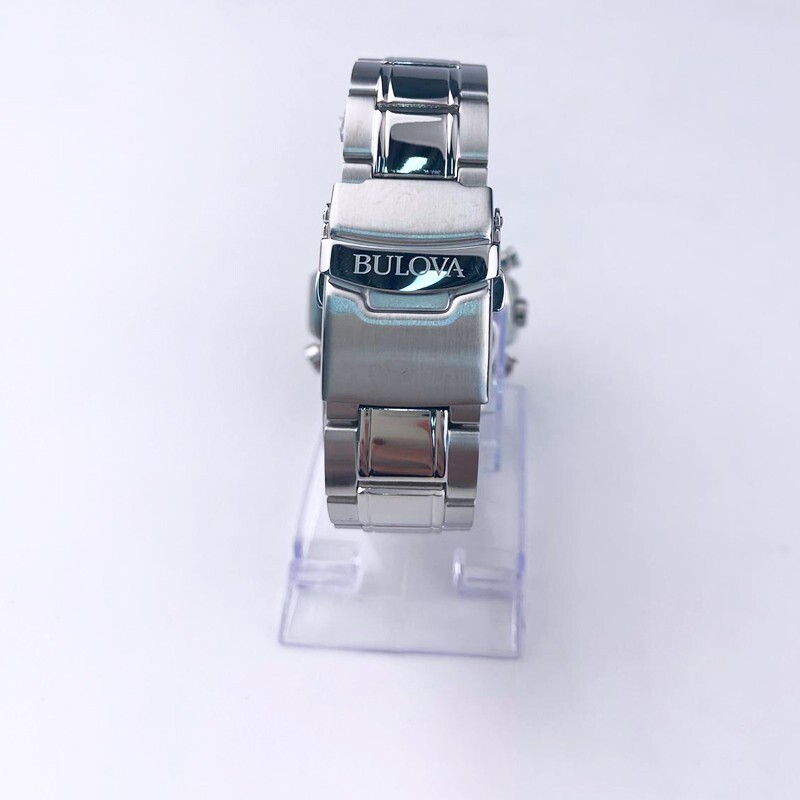 Classic New Marine Star Bulova Stainless Steel Men’s 96B256 Blue Watch 43mm