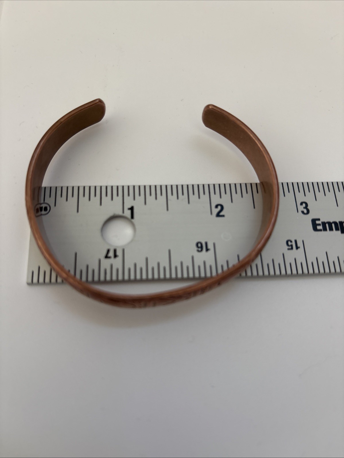 Copper Hand Carved Tibetan Healing Bracelet. Unisex, Hand Made. Pre-owned