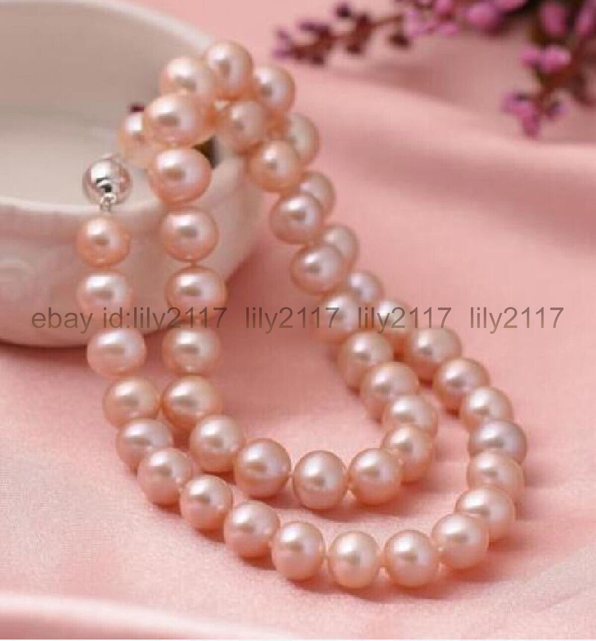 6-10mm Real Natural South Sea Freshwater Pink Pearl Necklace 14-48 Inches