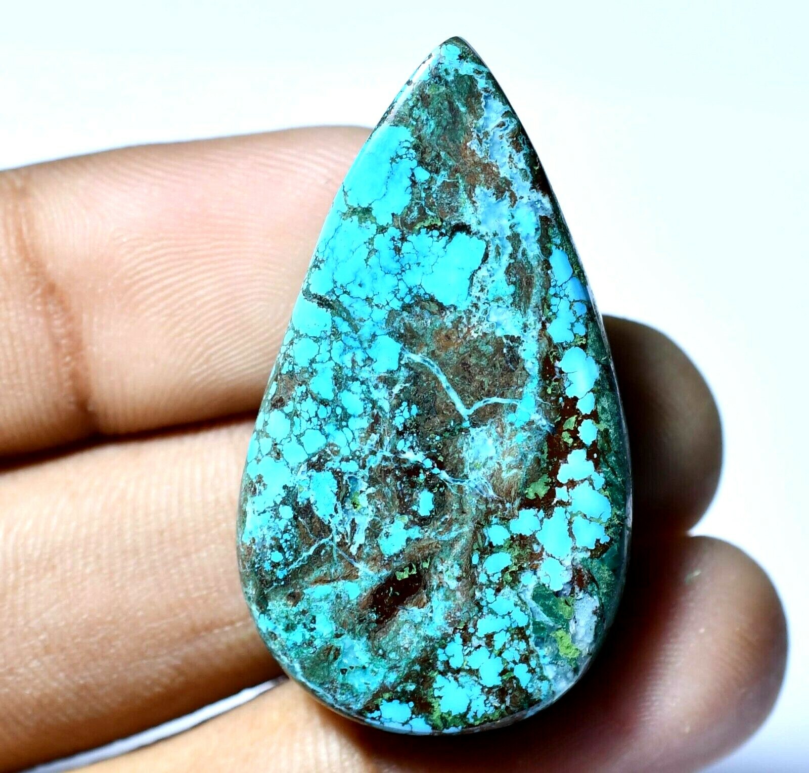AAA+ Natural Lone Mountain Turquoise 42.10 Ct Certified Untreated Gemstone
