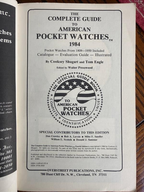 The Complete Guide to American Pocket Watches Watch Identification No. 4
