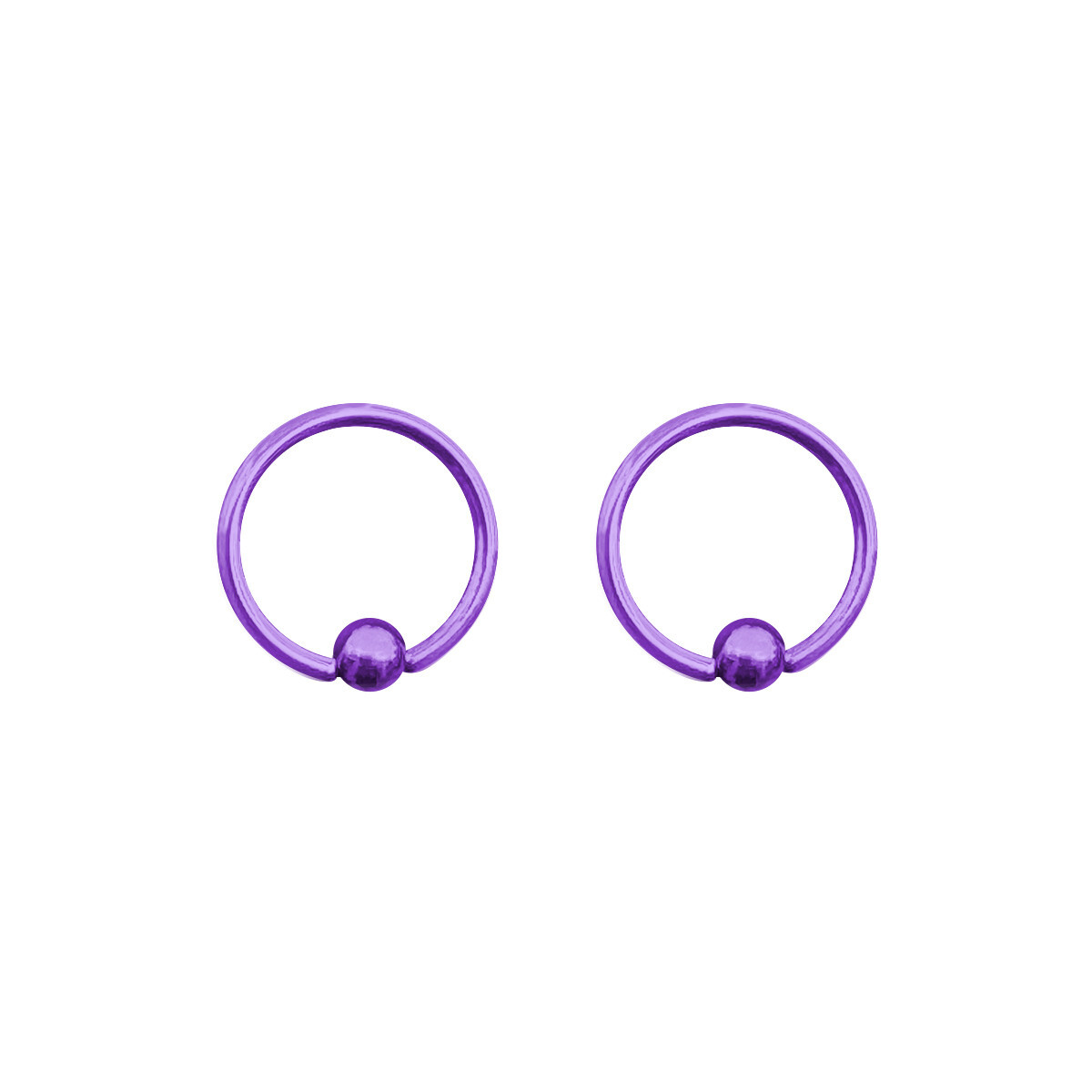 Captive Bead Ring surgical steel Pvd 14G Earrings Hoops Lip Belly Nipple 12PK