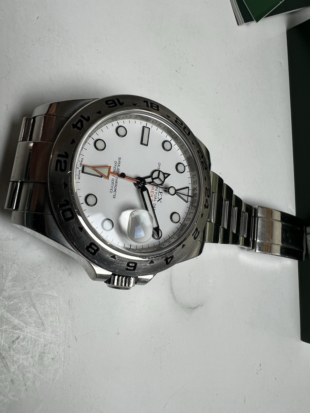 Rolex Explorer II 216570 42MM White Polar Dial Oyster Steel Box