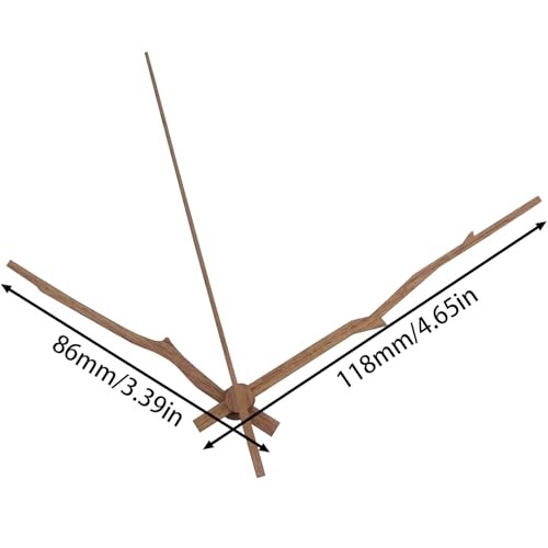 Replacement Clock Hands Walnut 12 Inch Hour Minute Second Hand for DIY Wooden