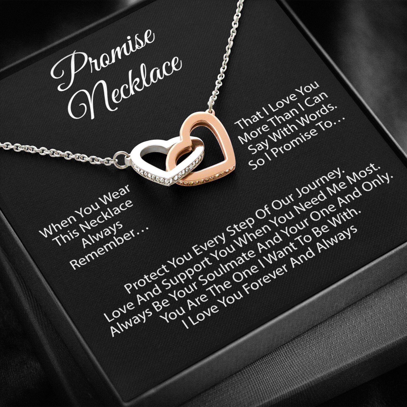 Promise Necklace For Soulmate, Valentine Gift, Birthday Gift, Anniversary Gift