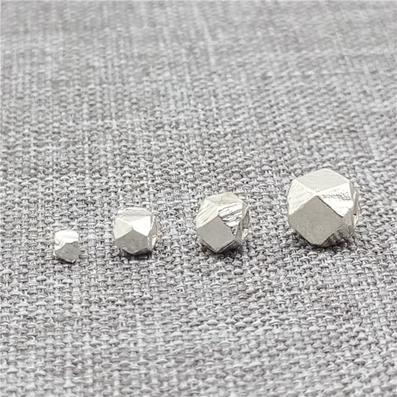 Thai Karen Hill Tribe Silver Faceted Hexagon Beads 1.5mm 2mm 2.5mm 3mm 3.5mm 4mm