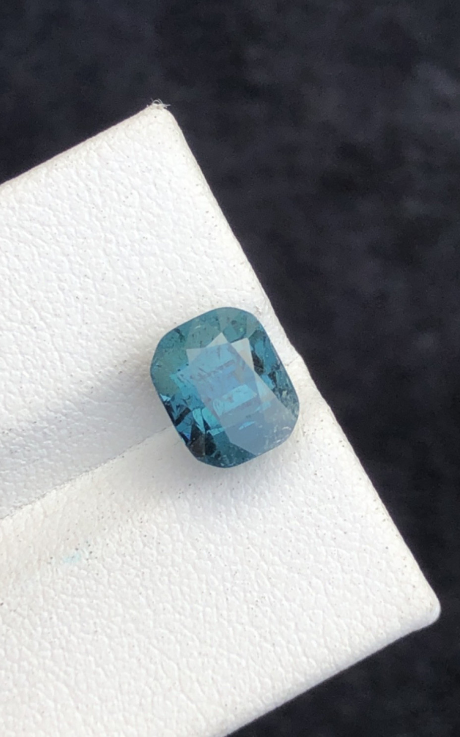 3 Ct Natural Blue Indicolite Tourmaline Cushion Cut Gemstone from Afghanistan