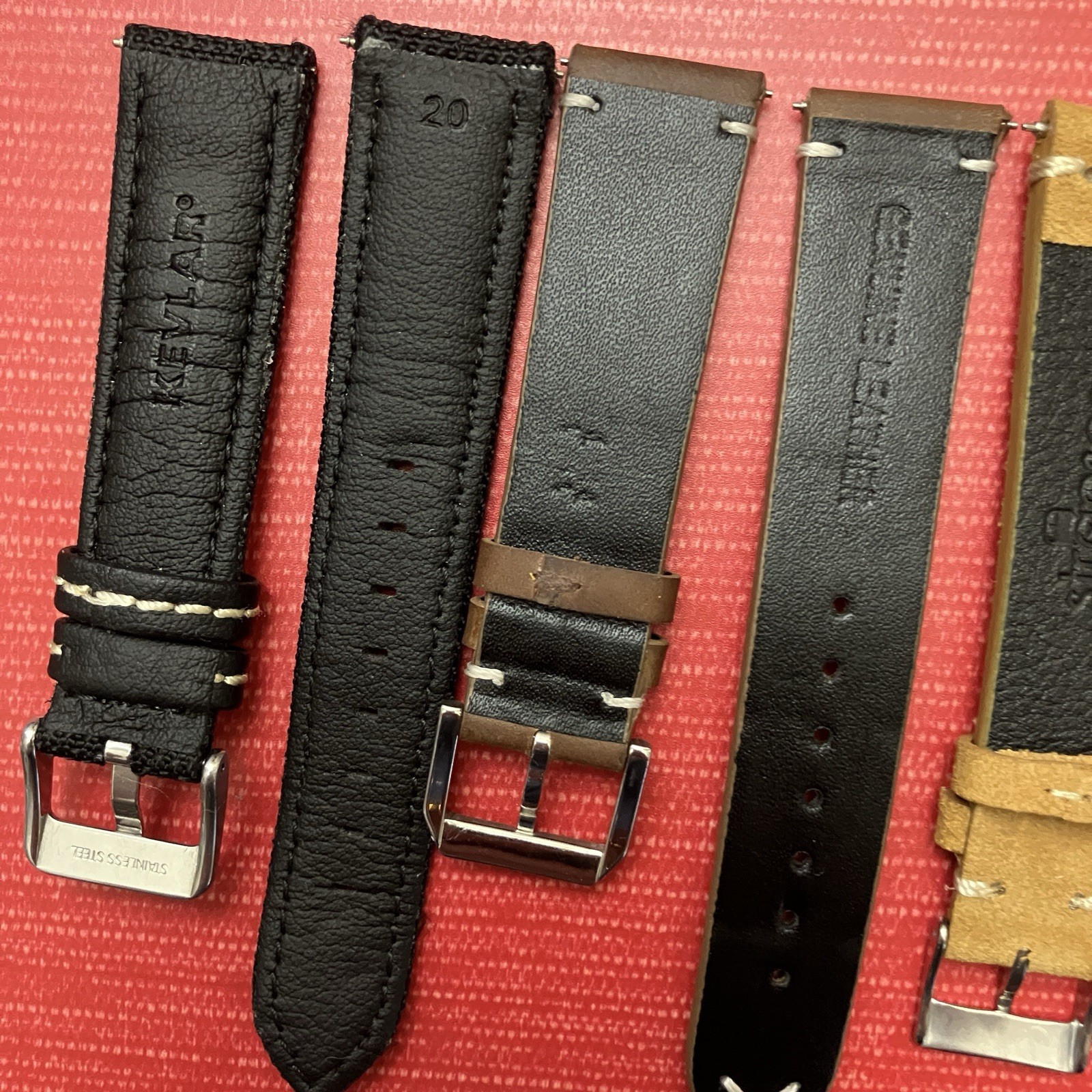 4 Pair Never Used High Quality Watch Straps Bands 20mm StrapsCo and More