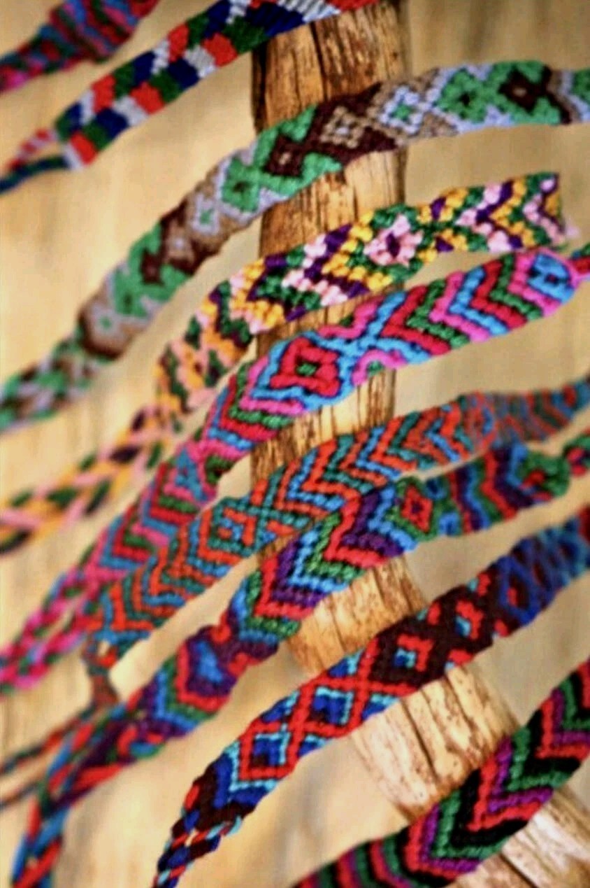 Handmade Guatemalan Artisan Friendship Bracelets Anklet Lot 120 (10 Designs/Lot)