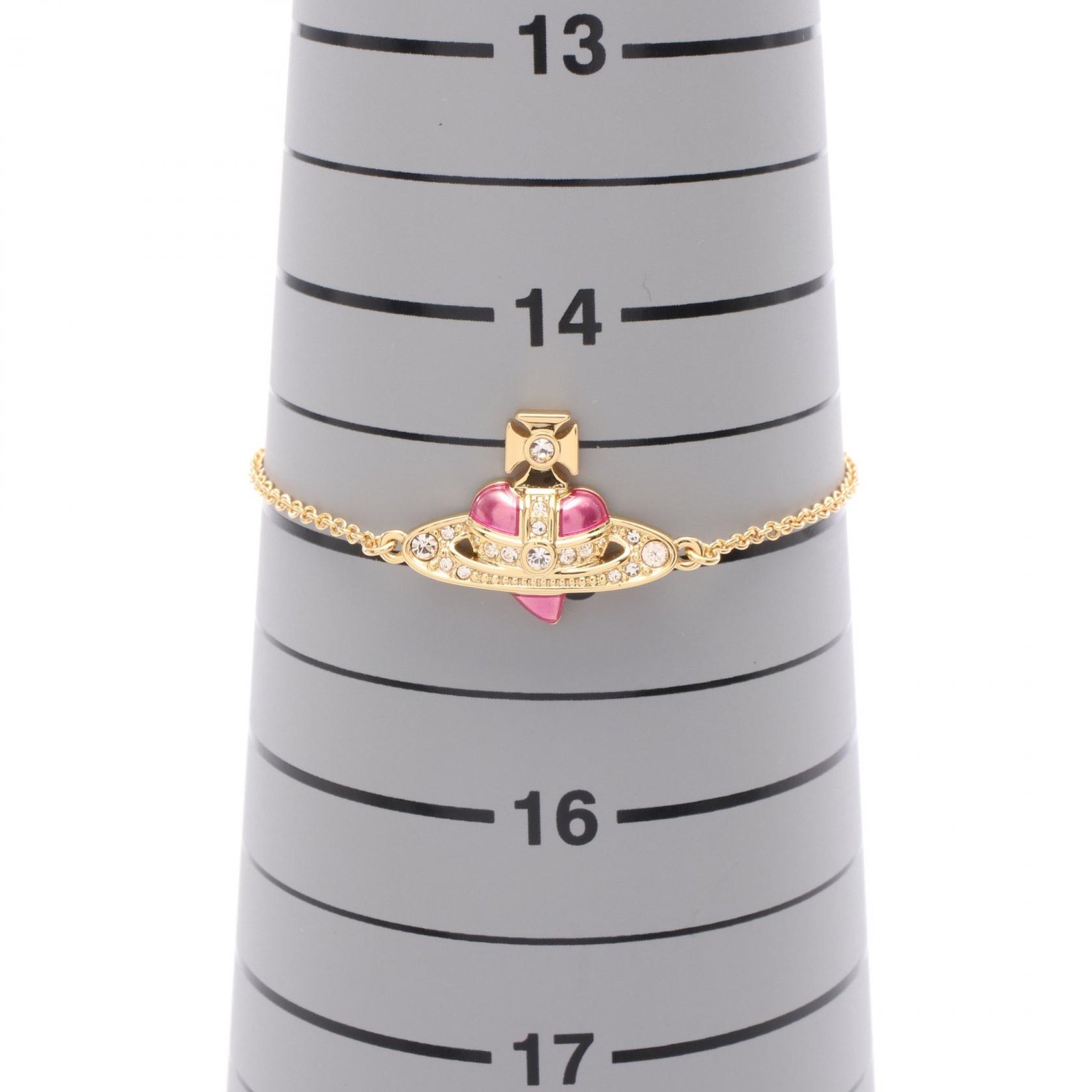 Vivienne Westwood NEW DIAMANTE HEART Bracelet 6102021T/02R927 GP NEW Women