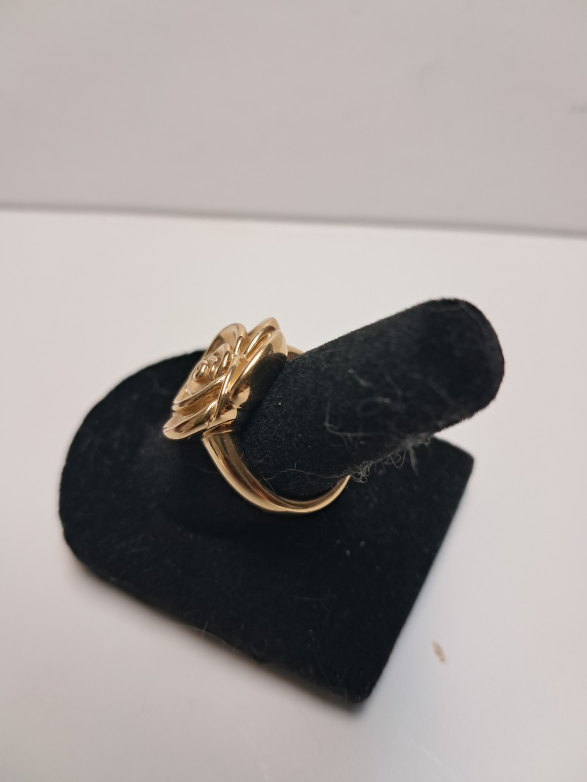 14K Yellow Polished Gold 2.4Grams Blooming Rose Floral Ring Size 5.25 QVC