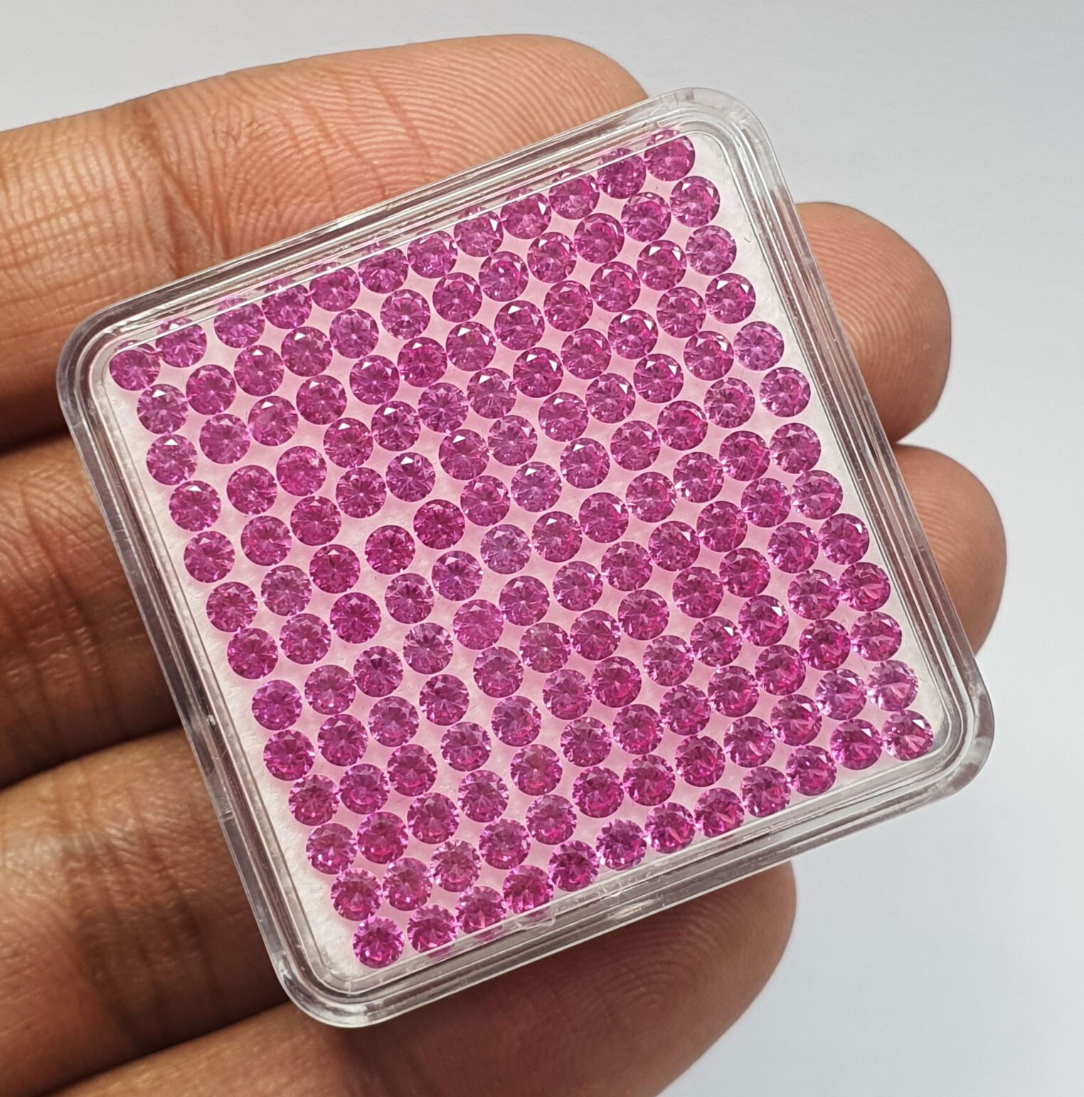 50 Pcs Flawless Ceylon Pink Sapphire Lot Round Diamond Cut Loose Gemstone 2.50MM