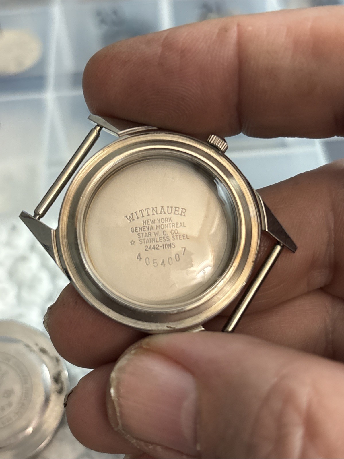 Vintage NOS wittnauer 2442-11ws Watch Case 33.5mm V15