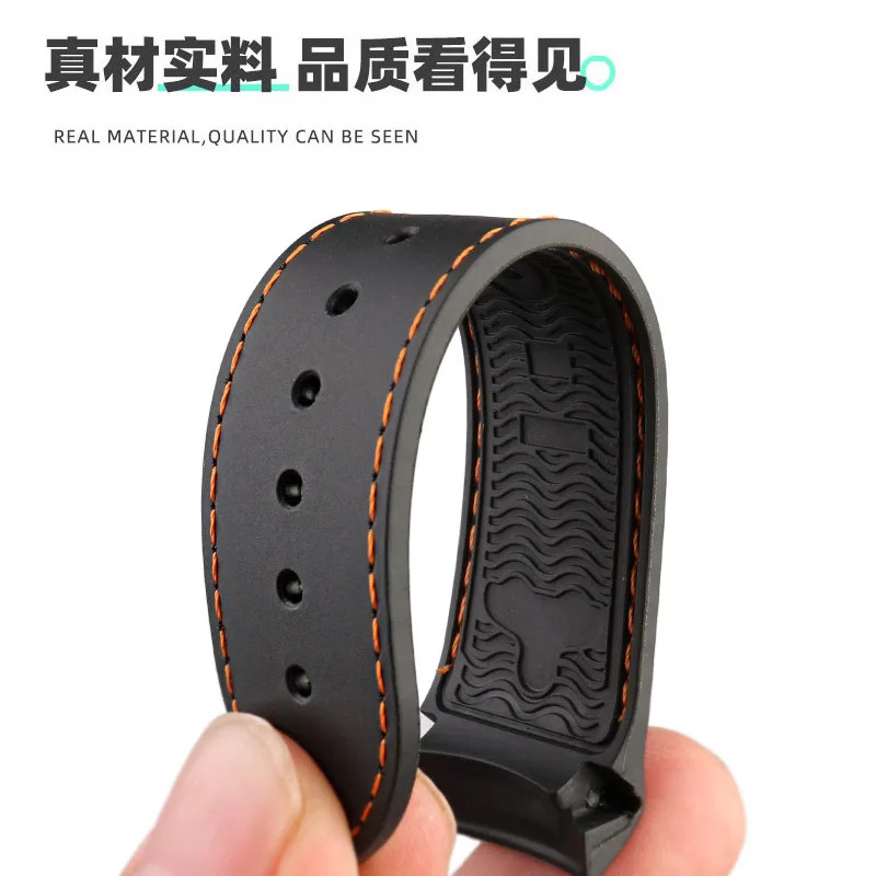 20mm 22mm Silicone Watch Band For Omega 300 SEAMASTER 600 PLANET OCEAN Seiko SKX