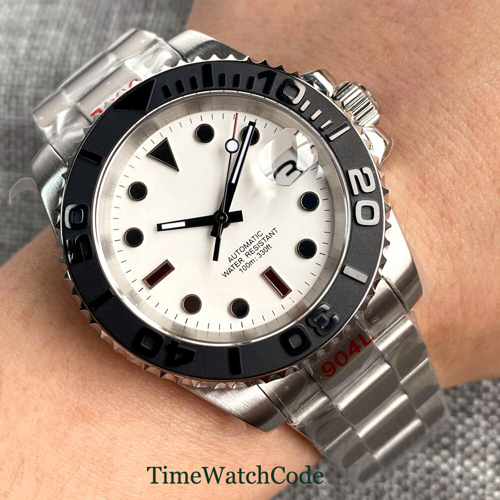 Automatic Men’s Watch 40mm NH35 PT5000 Miyota8215 White Dial Sapphire Glass Date