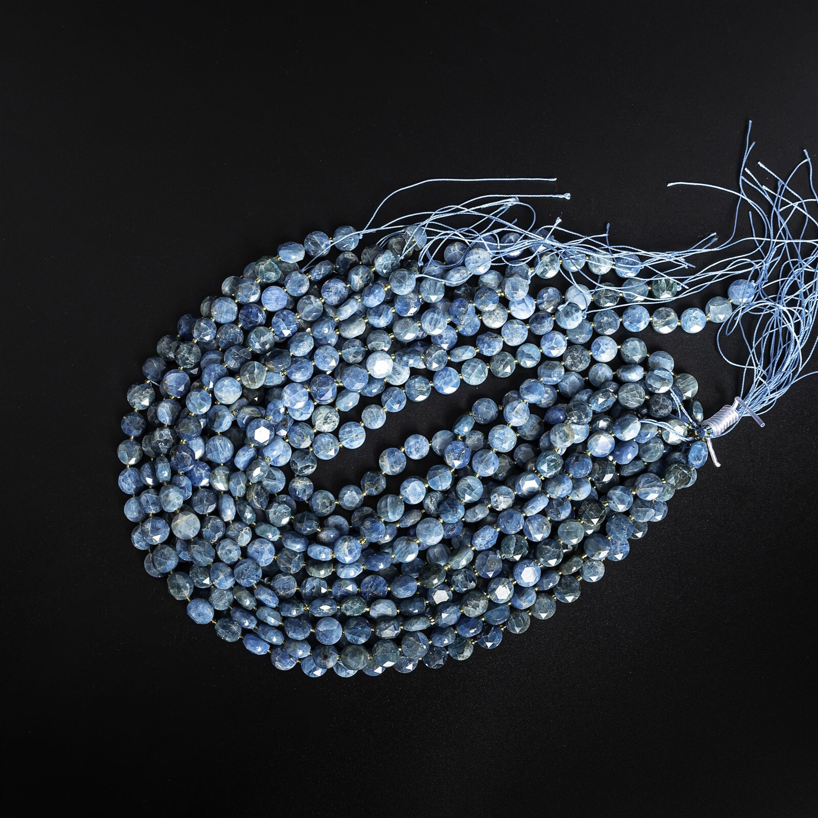 Natural Blue Apatite Beads Grade AAA Faceted Coin 8MM 10MM Loose Beads