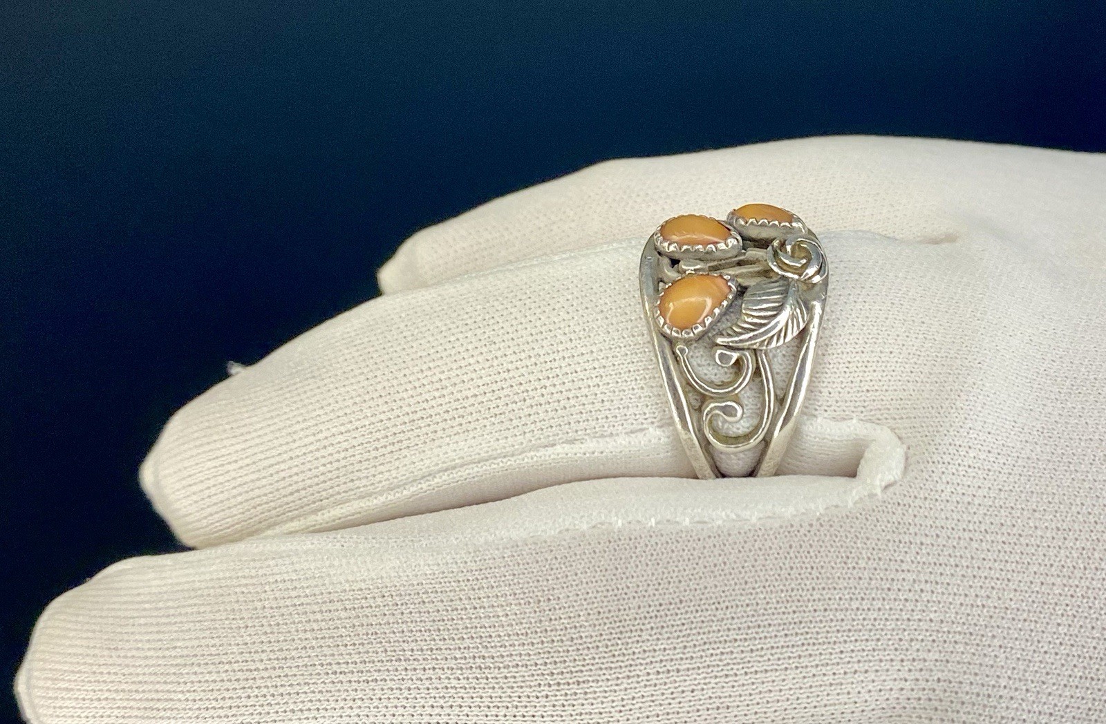 VTG 925 Sterling Silver Spiny Oyster Wheeler Manufacturing Company Ring Sz 10