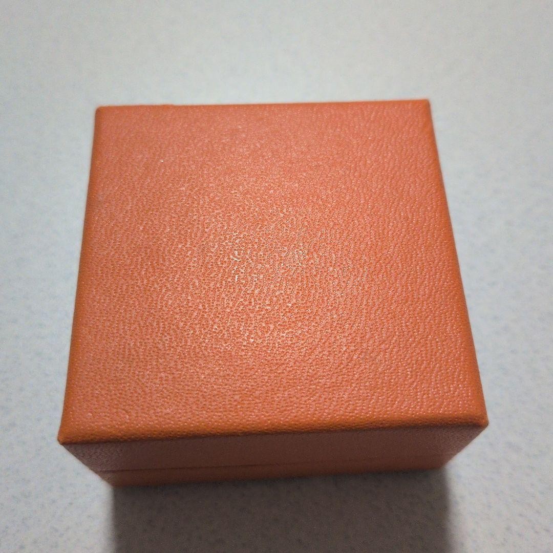 HERMES Cage d’H Cube Earrings Orange Gold Lacquer H Logo Studs Mint w/ Box Auth