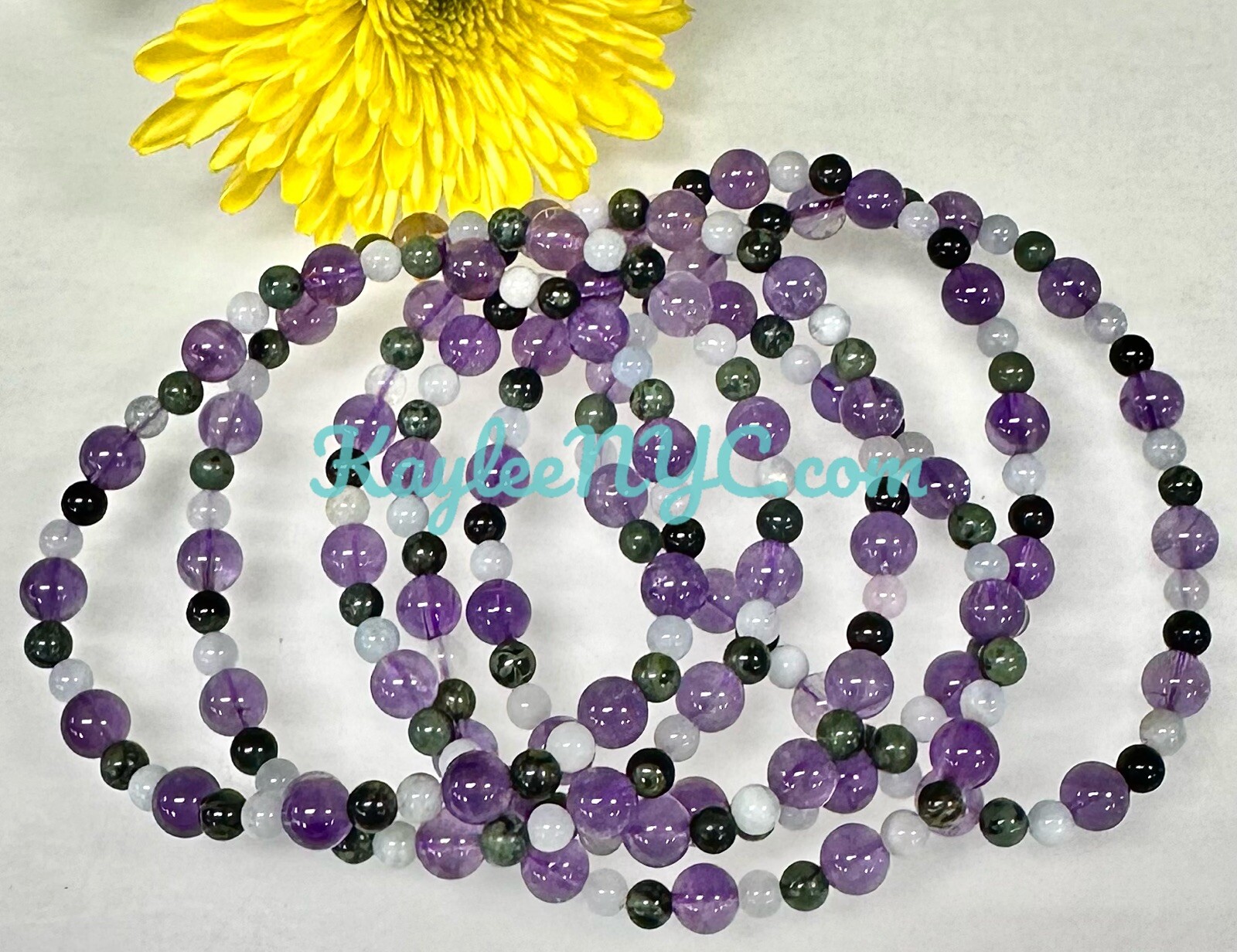 Wholesale Lot 6 Pcs Natural Crystal Pisces Zodiac Stretch Bracelet Healing