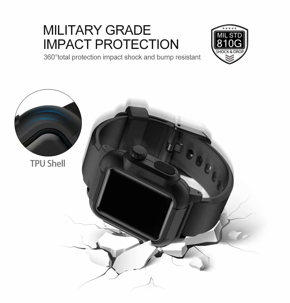 Silicone Sport Band Strap +Case for Apple Watch Series 6 5 4 3 2 SE 40/44mm 42mm