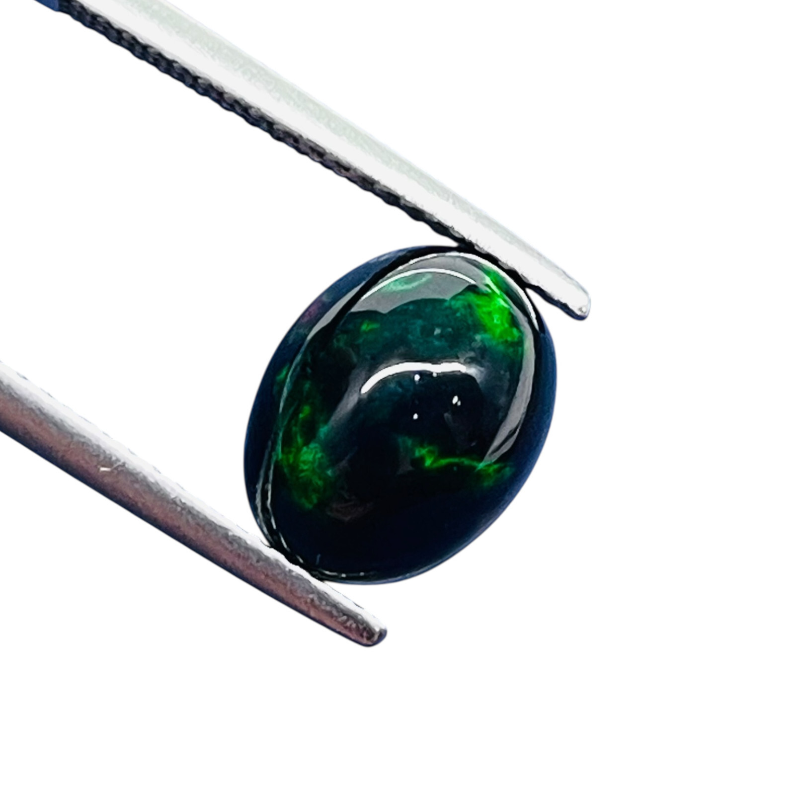 2.23 Cts Natural Ethiopian Black Opal 10.5x8mm Oval Cabochon Loose Gemstone