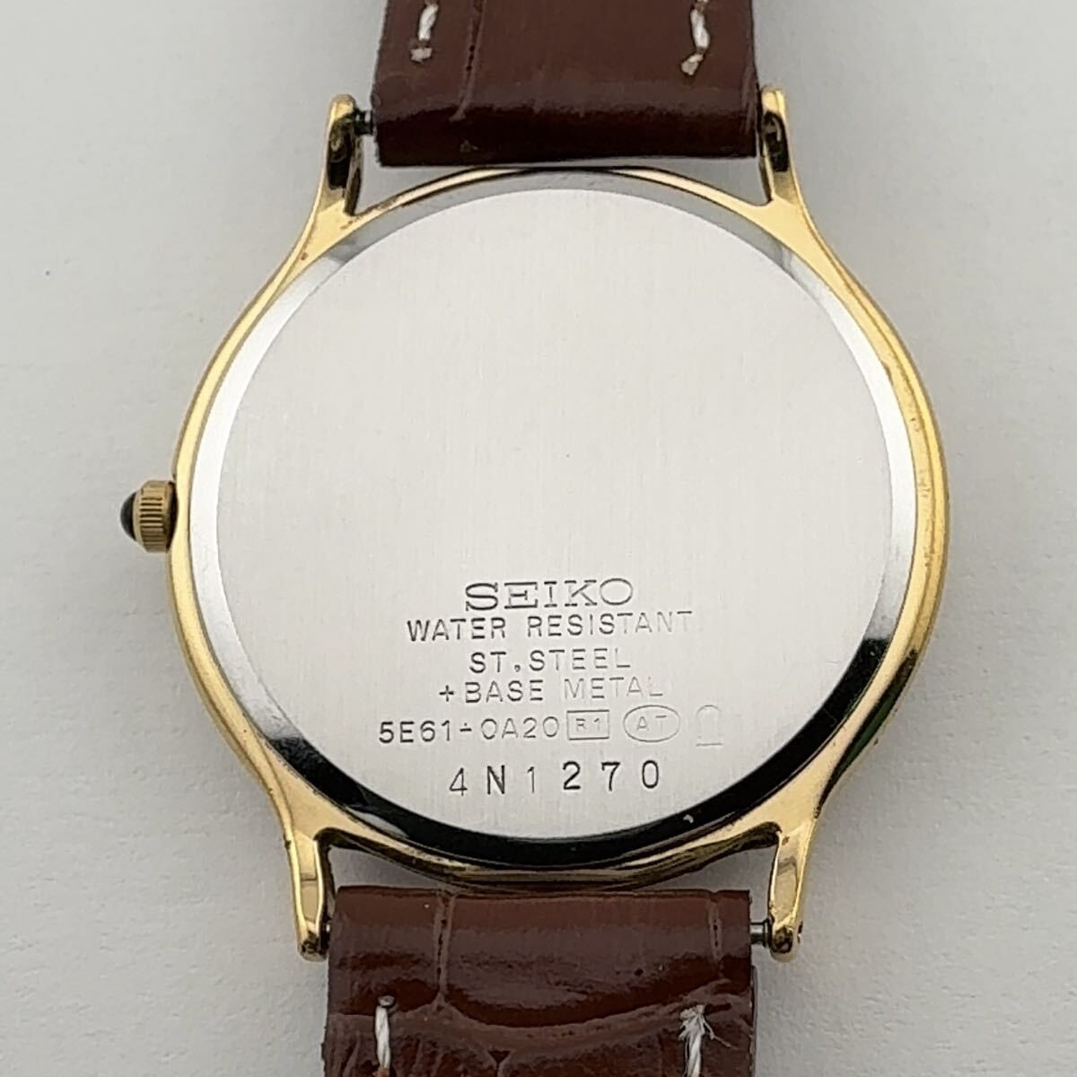 SEIKO 5E61 0A20 Seiko DOLCE Quartz Men s Boys Guilloche Engraved Wristwatch Work