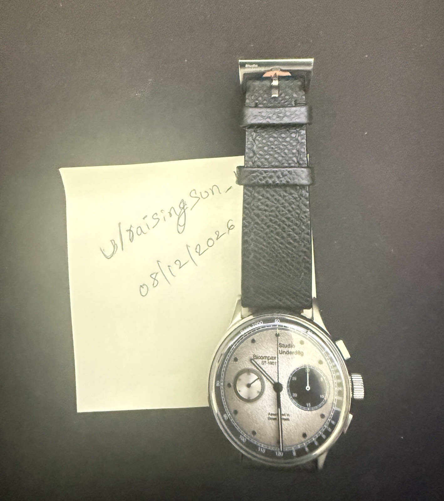 Studio Underd0g Bicompax Manual-Wind Chronograph 38mm Tachymeter Box/Papers