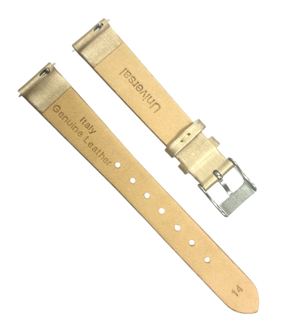 Satin Watch Bands w Quick Release pins Gold (12mm, 14mm, 16mm, 18mm, 20mm)