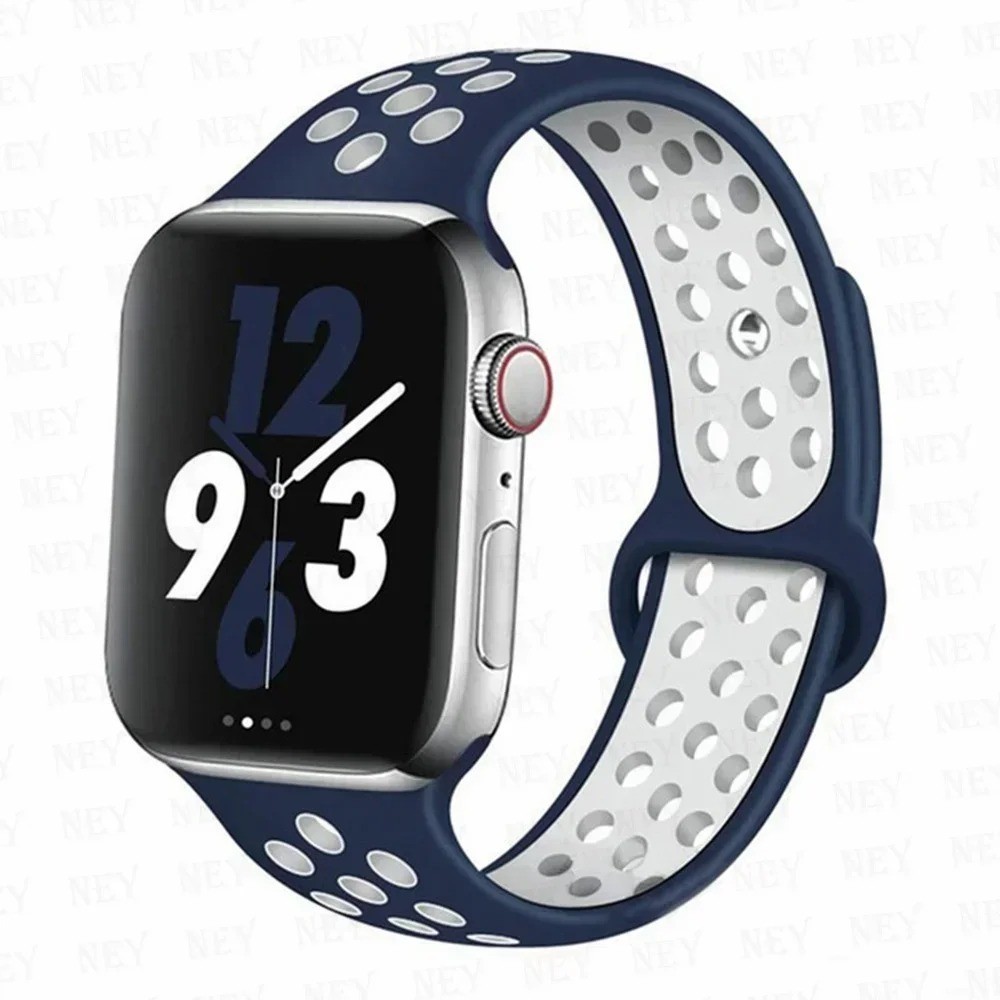 Silicone Sport Straps For Apple Watch Band 45mm 44mm Ultra2 49mm 38/40mm 41mm 42