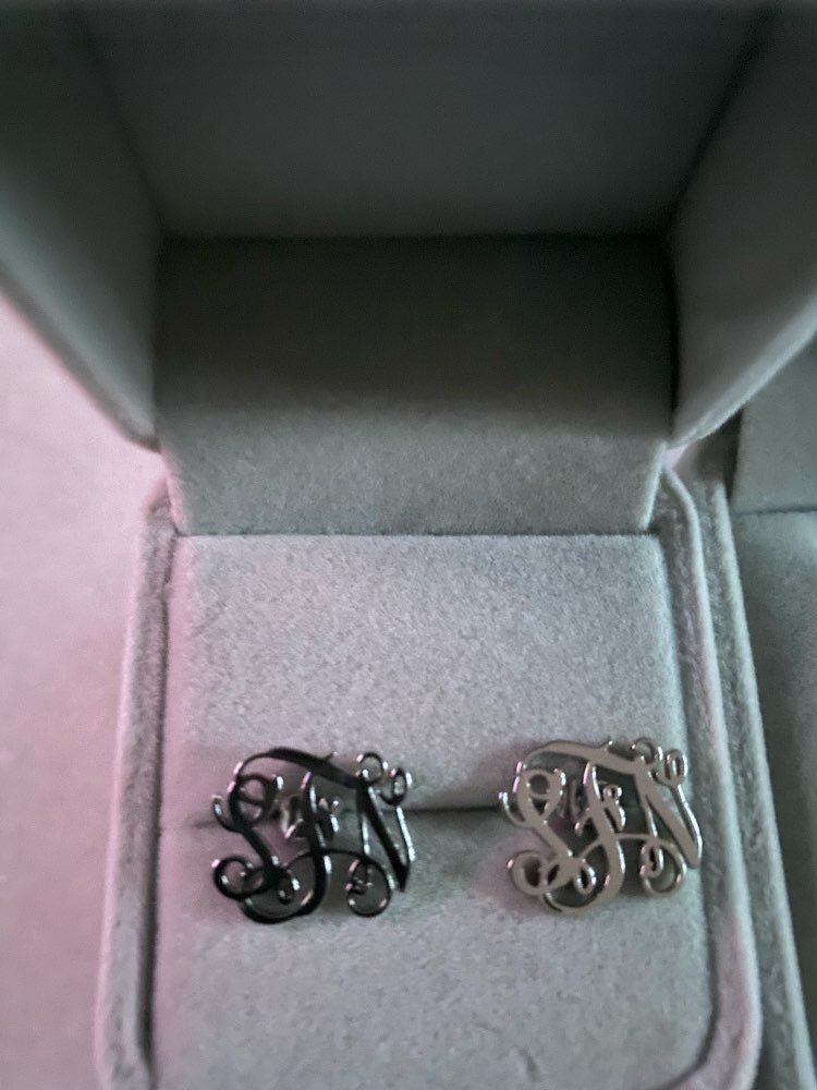 Initials Earrings With Box Custom Monogram Letter Women Boho Jewelry Gift Her