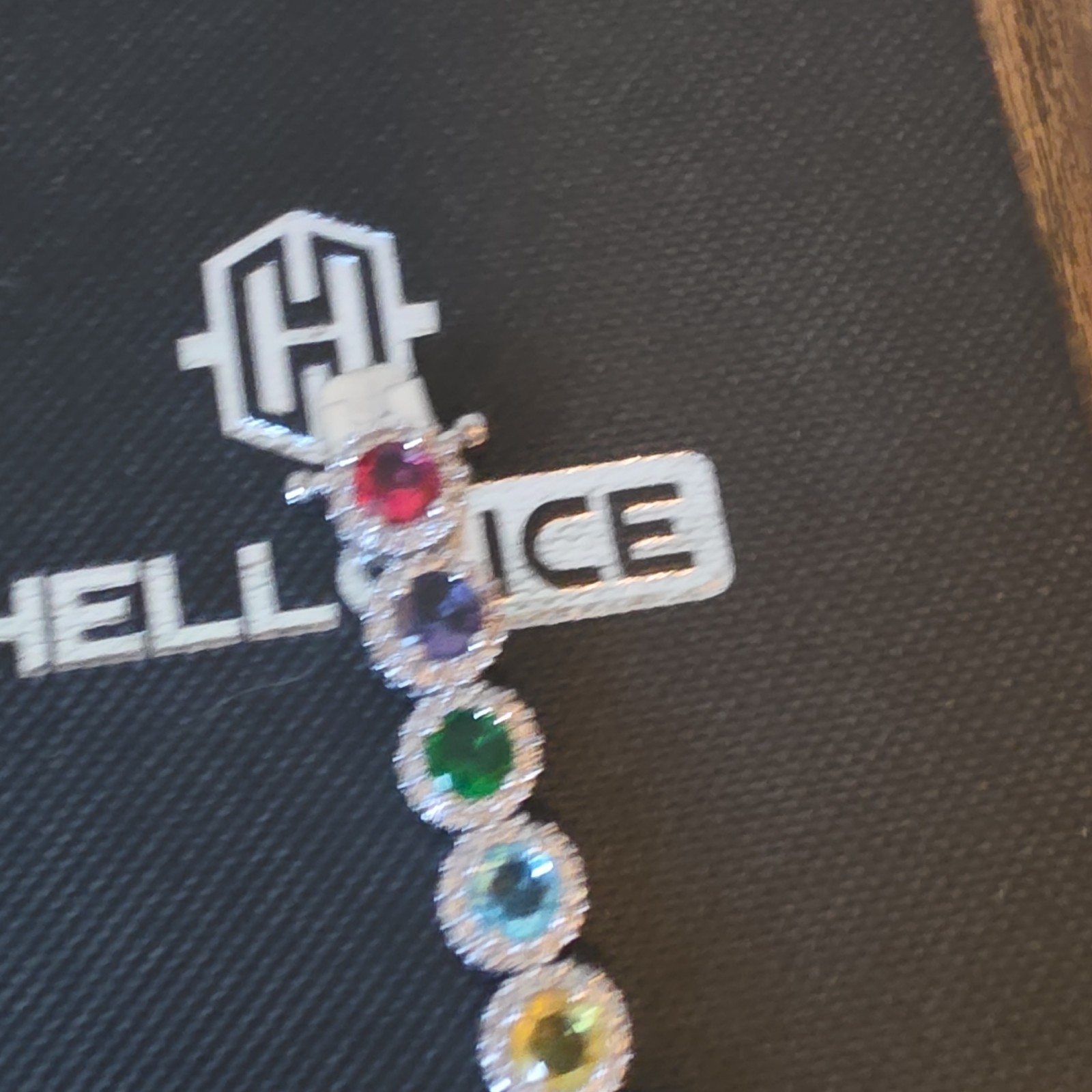 Helloice Silver Tone Multicolor Round CZ Tennis Bracelet, Box Clasp Stackable