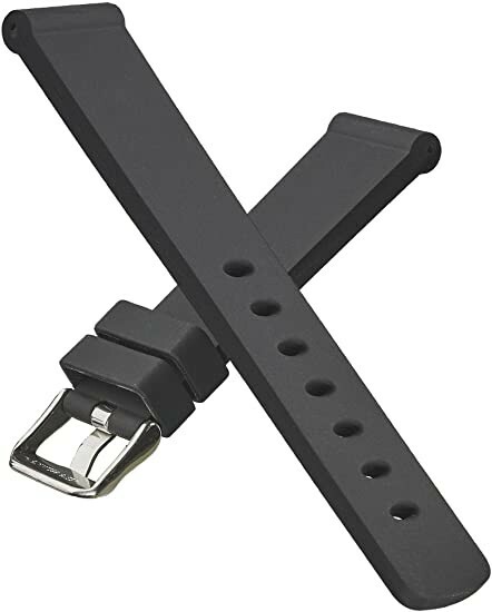 28mm Black Silicon Watch Band with Accessories US Seller