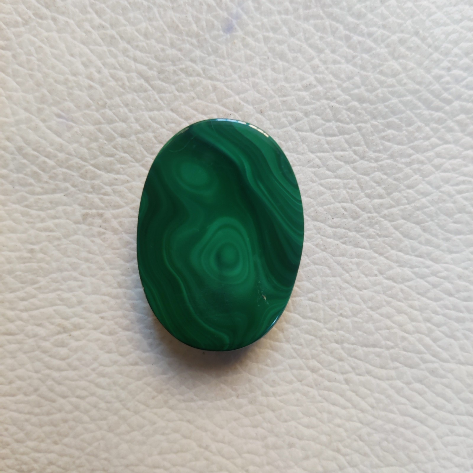 Natural Green Malachite Loose Gemstone Cabochon,Oval-52 CT,29 X 21 X 7 MM