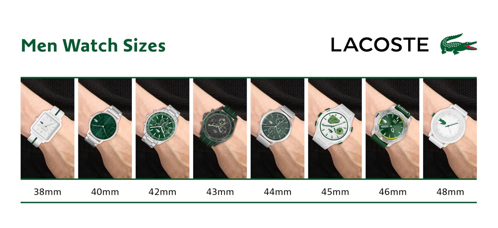 Lacoste 12.12 Men’s Quartz Watch – Sporty 3-Hand Timepiece with 42MM, Green