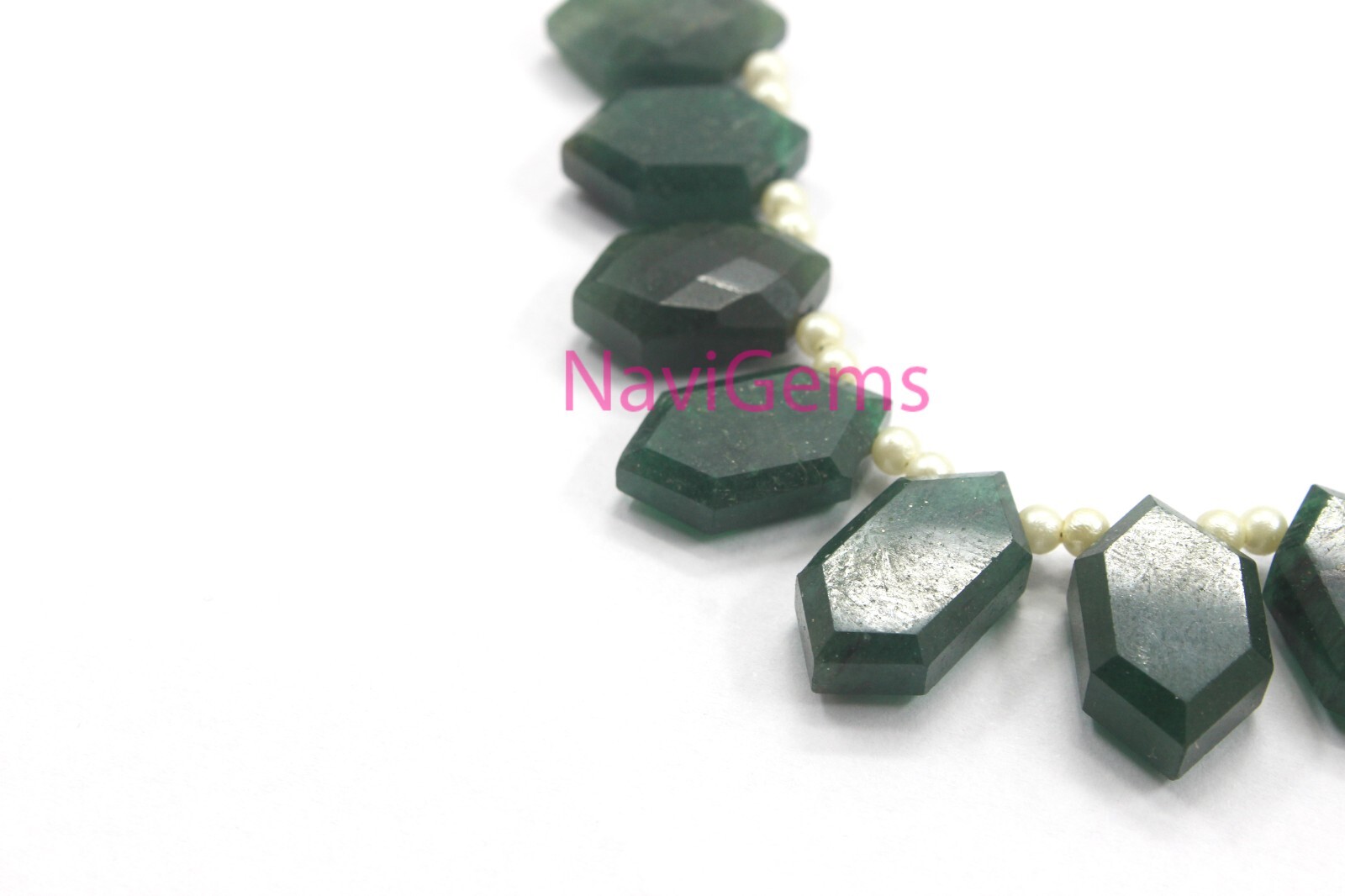 1 Strand Natural Green Aventurine Gemstone AAA Quality Faceted Hexagon