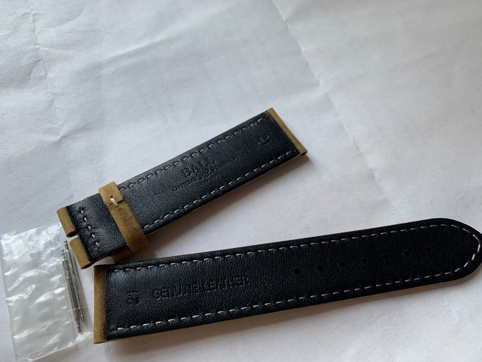 Genuine Ball Engineer II NM2028C 21mm x20mm leather strap band bracelet NEW