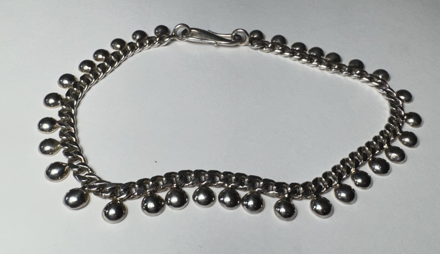 Suarti BA Bali 925 Sterling Silver Dangling Ball Drop 21g 10″ S-Hook