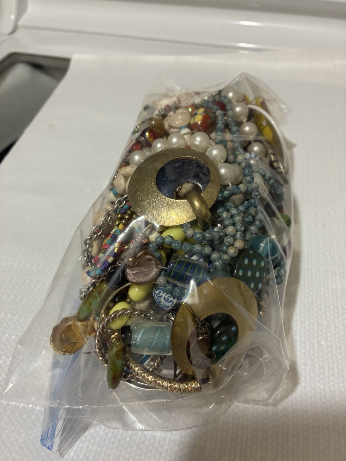 Mixed Costume Jewelry Lot Unsorted Variety Bag 1.57lb lot #3