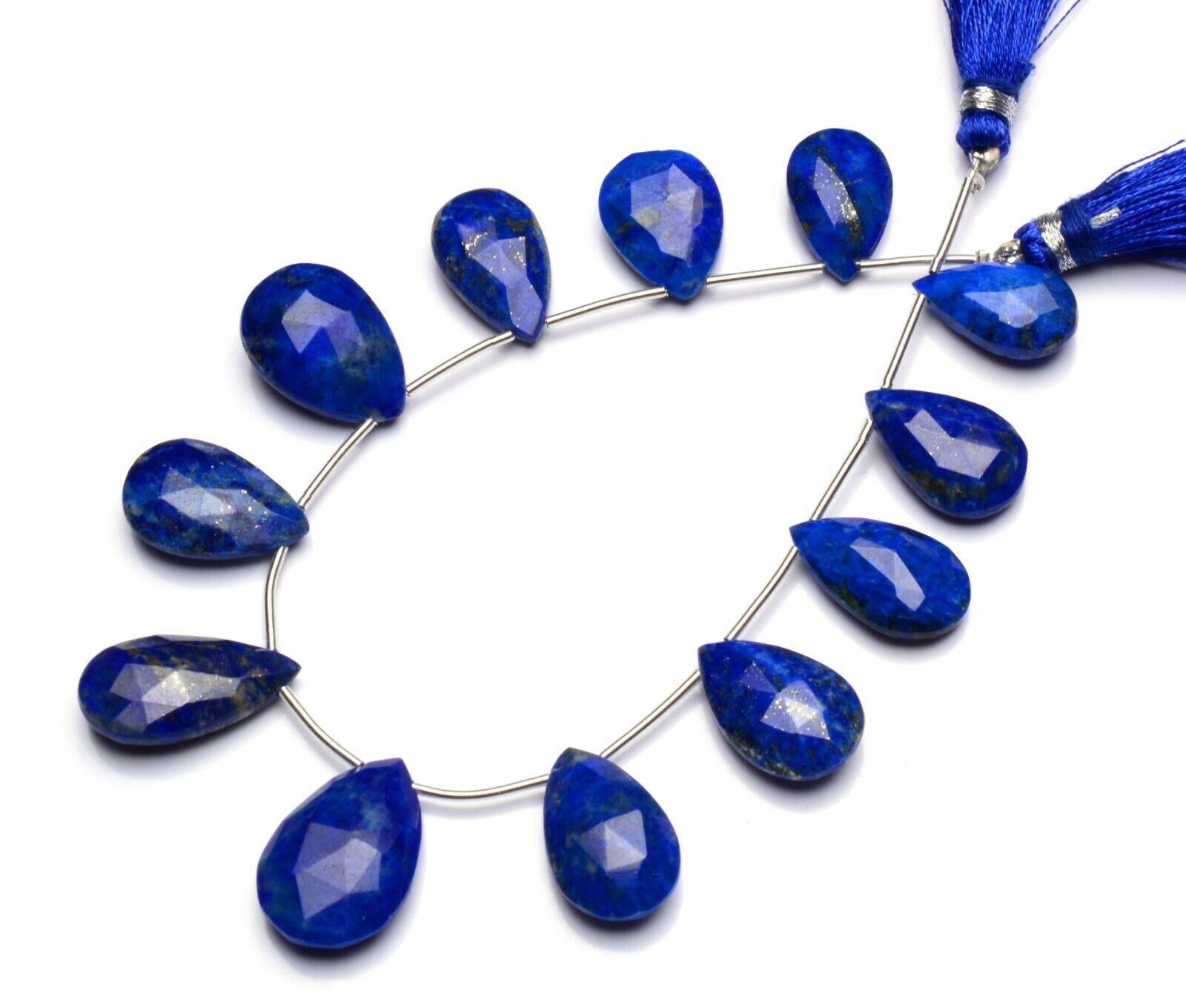 Natural Gem Lapis Lazuli Faceted 15x10to 19x15mm Size Pear Shape Beads 7″ Strand