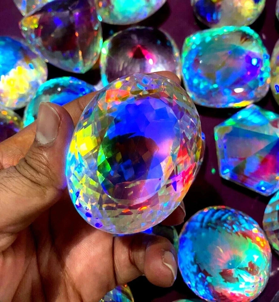1000 Ct+ Rainbow Color Mix Cut Natural Big Size Mystic Topaz Gemstone Lot A+