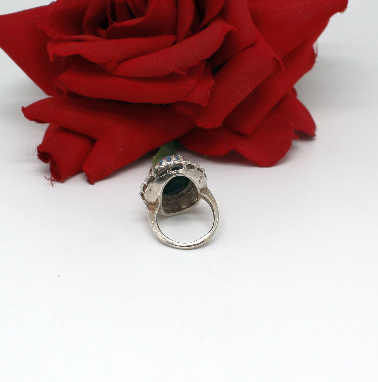Sterling Silver Blue Denim Lapis Ring Size 6.5 9.82g CAT RESCUE