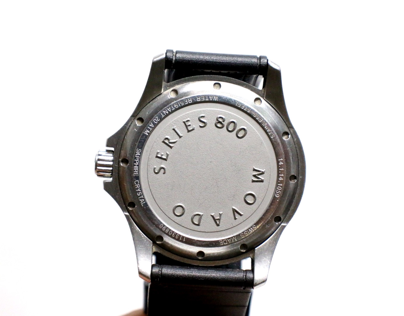 Movado 800 Series Black/Orange Stainless Steel Men’s Watch 11330890