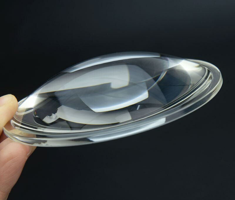 108mm Optical Glass Aspheric Focal 190mm Plano Convex Lens LED Magnifying Lens