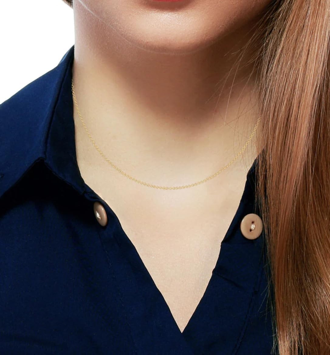 14k Gold Over 925 Sterling Silver Chain Necklace for Women , Prgislew Layerin…