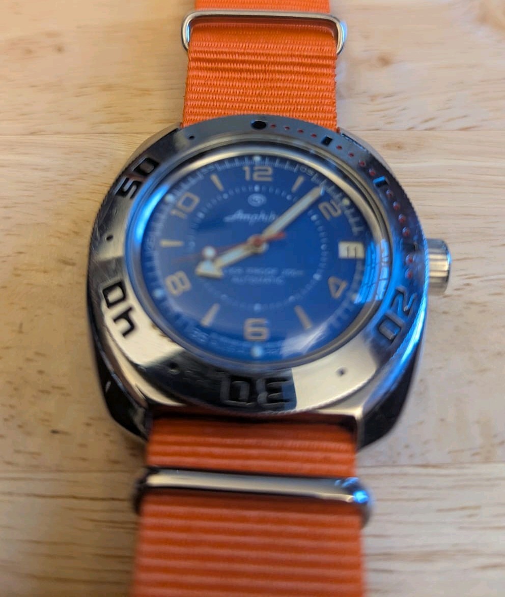 Vostok Amphibia 710007 Watch Diver Mechanical Automatic USA Seller